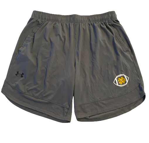 Adam Shibley Notre Dame Football Team Issued Workout Shorts (Size XL)