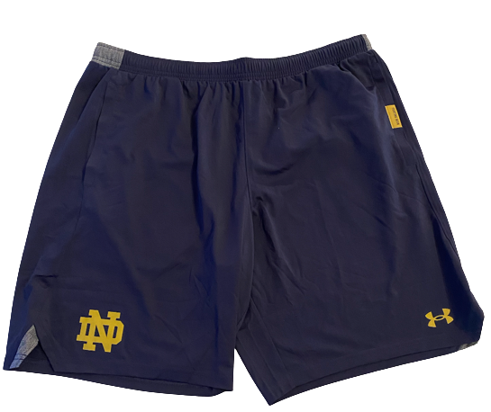 Adam Shibley Notre Dame Football Team Issued Workout Shorts (Size XL)
