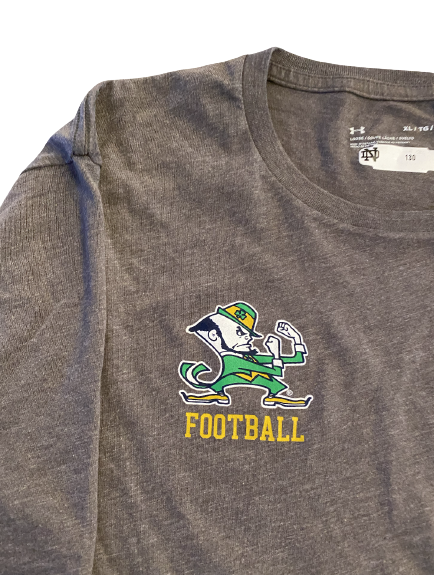 Adam Shibley Notre Dame Football Team Issued Workout Shirt (Size XL)