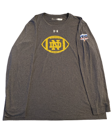 Adam Shibley Notre Dame Football Team Exclusive PlayStation Fiesta Bowl Long Sleeve Shirt (Size XL)