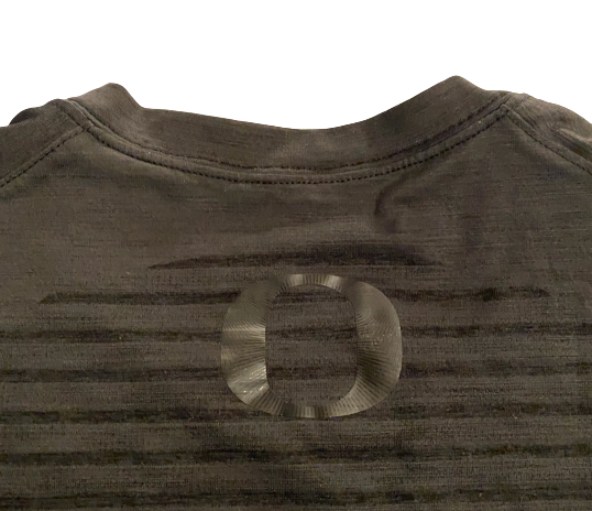 Nate Heaukulani Oregon Football Exclusive Long Sleeve Workout Shirt (Size XL)