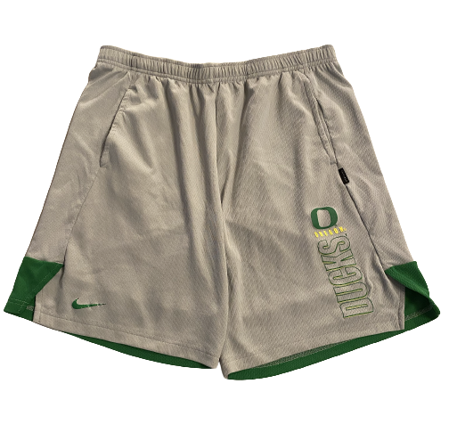 Nate Heaukulani Oregon Football Team Issued Workout Shorts (Size L)