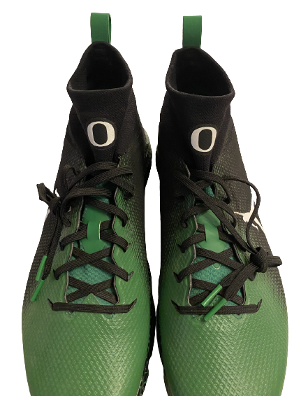 Nate Heaukulani Oregon Football Player Exclusive Jordan Untouchable Speed Turf 2 Shoes (Size 11.5)