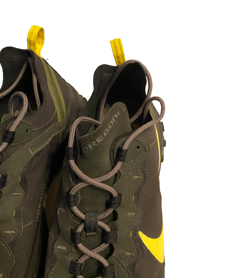 Nate Heaukulani Oregon Football Team Issued React Element 55 Shoes (Size 11.5)