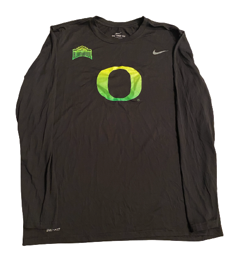 Nate Heaukulani Oregon Football Exclusive Alamo Bowl Long Sleeve Shirt (Size XL)