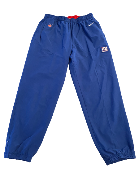 Alex Bachman New York Giants Team Issued Sweatpants with Player Tag (Size L)