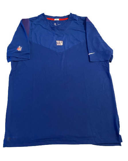 Alex Bachman New York Giants Team Issued Workout Shirt (Size XL)
