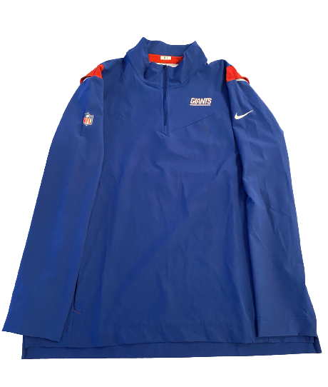 Alex Bachman New York Giants Team Issued Quarter-Zip Jacket (Size XL)