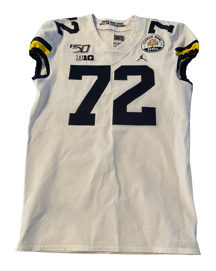 Stephen Spanellis Michigan Football 2020 Citrus Bowl Game Jersey (Size 46)