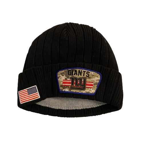 Collin Johnson New York Giants Exclusive Salute To Service Beanie Hat with Number