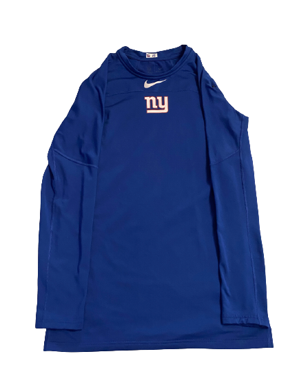 Collin Johnson New York Giants On-Field Long Sleeve Thermal Compression with Player Tag (Size XL)