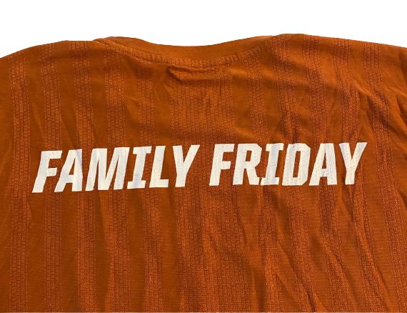 Collin Johnson Texas Football "FAMILY FRIDAY" Shirt (Size L)