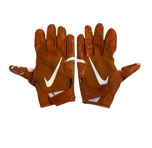 Collin Johnson Texas Player Exclusive Football Gloves (Size XL)