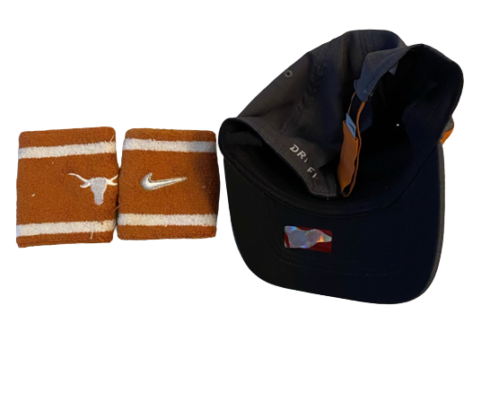 Collin Johnson Texas Football Hat and Sweatbands Set