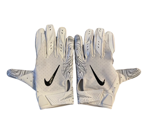 Collin Johnson New York Giants Team Issued NFL Football Gloves (Size XL)