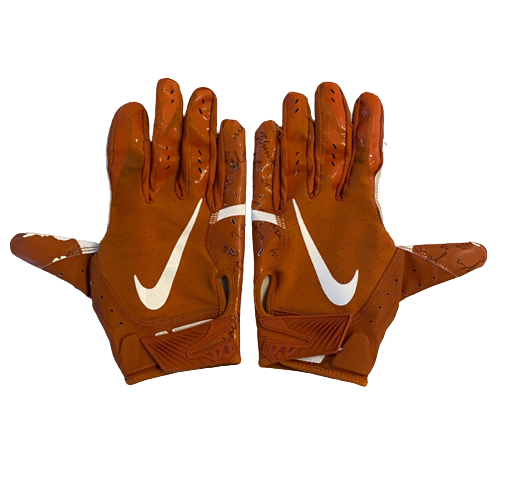 Collin Johnson Texas Player Exclusive Football Gloves (Size XL)