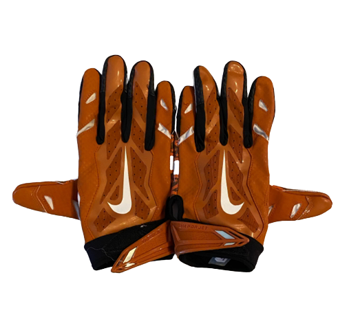 Collin Johnson Texas Player Exclusive Football Gloves (Size L)