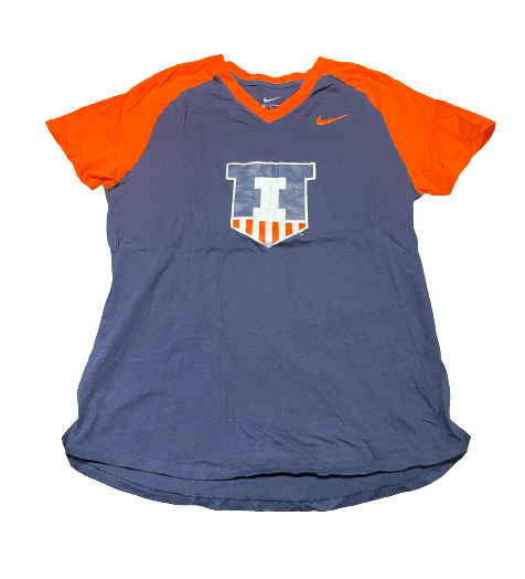 Megan Cooney Illinois Volleyball Team Issued T-Shirt (Size L)