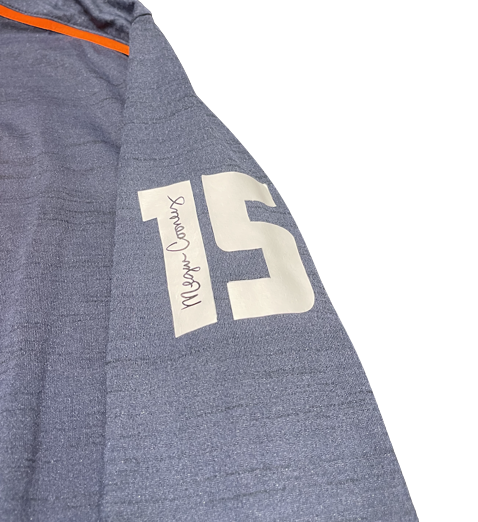 Megan Cooney Illinois Volleyball SIGNED Long Sleeve Warm-Up Shirt with Number (Size M)
