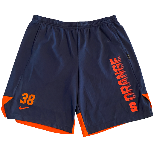 AJ Calabro Syracuse Football Team Issued Shorts with Number (Size L)