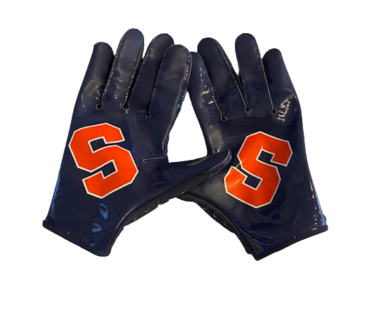 AJ Calabro Syracuse Football Player Exclusive Gloves (Size XL)