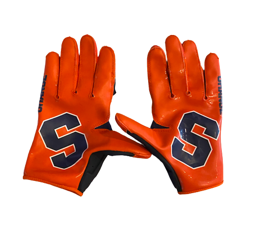 AJ Calabro Syracuse Football Player Exclusive Gloves (Size L)