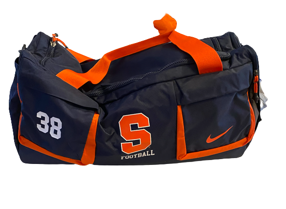 AJ Calabro Syracuse Football Player Exclusive Travel Duffel Bag with Number