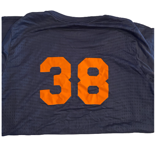 AJ Calabro Syracuse Football Exclusive Long Sleeve Workout Shirt with Number (Size L)