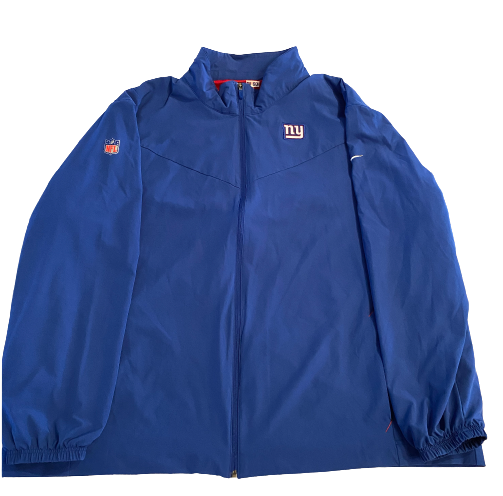 Brett Heggie New York Giants Team Issued On-Field Jacket with Player Tag (Size 3XL)