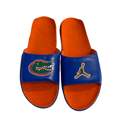 Brett Heggie Florida Football Team Issued Slides (Size 14)