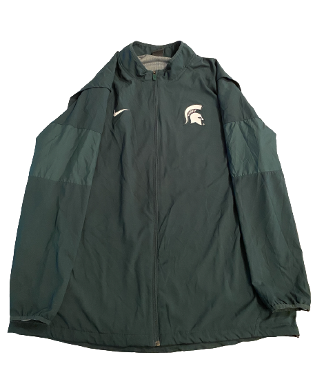 Kevin Jarvis Michigan State Football Team Issued Jacket (Size 3XL)
