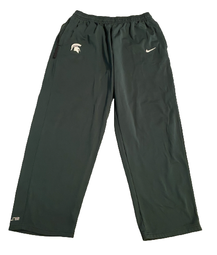 Kevin Jarvis Michigan State Football Team Issued Travel Sweatpants (Size 3XL)