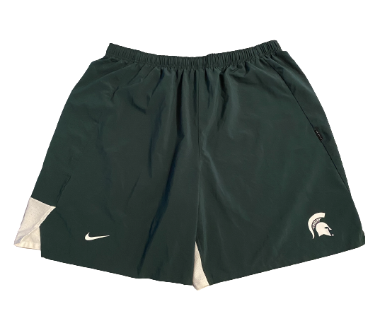 Kevin Jarvis Michigan State Football Team Issued Workout Shorts (Size 3XL)