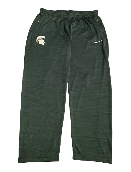 Kevin Jarvis Michigan State Football Team Issued Travel Sweatpants (Size 3XL)