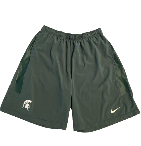 Kevin Jarvis Michigan State Football Team Issued Workout Shorts (Size 2XL)