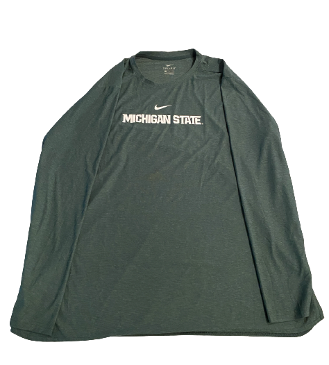 Kevin Jarvis Michigan State Football Team Issued Long Sleeve Shirt (Size 3XL)