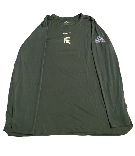 Kevin Jarvis Michigan State Football Exclusive Pinstripe Bowl Long Sleeve Shirt (Size 3XL)