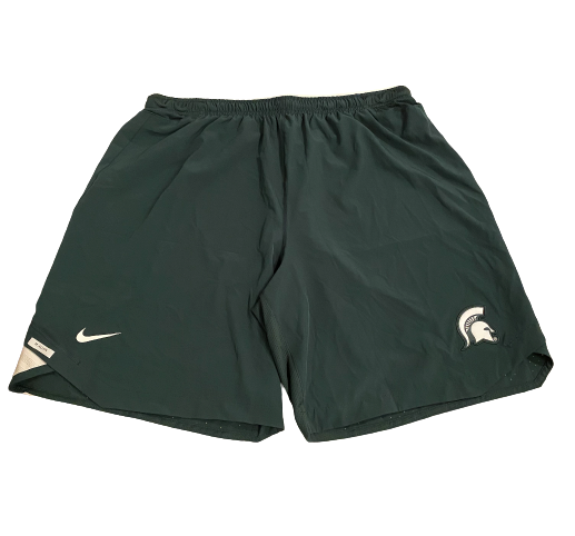 Matt Allen Michigan State Football Team Issued Workout Shorts (Size 3XL)