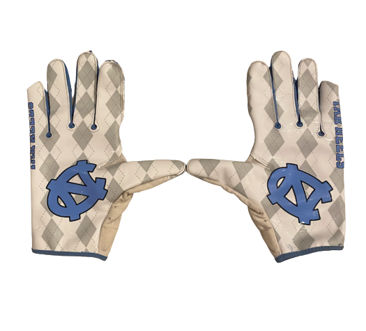 Gray Goodwyn North Carolina Football Player Exclusive Gloves (Size M)