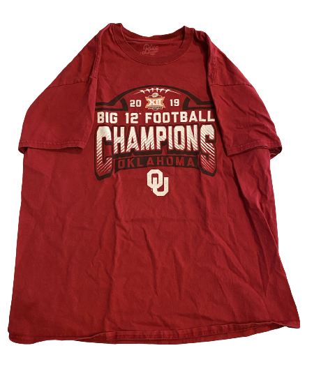 Reeves Mundschau Oklahoma Football 2019 BIG 12 Champions T-Shirt (Size XL)