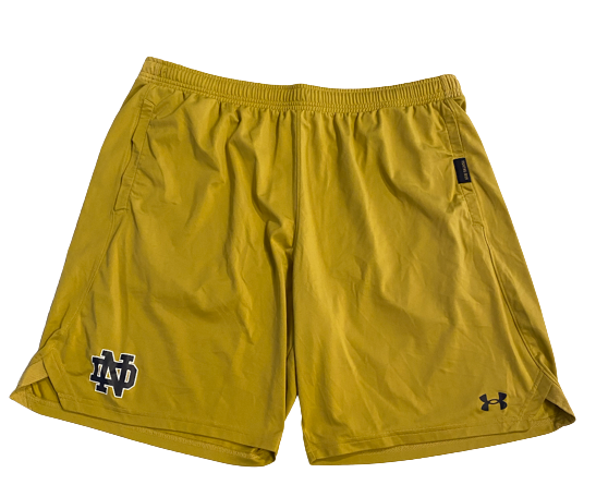 Mike McCray Notre Dame Football Under Armour Shorts (Size 2XL)