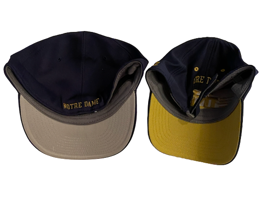 Mike McCray Notre Dame Football Set of (2) Under Armour Hats