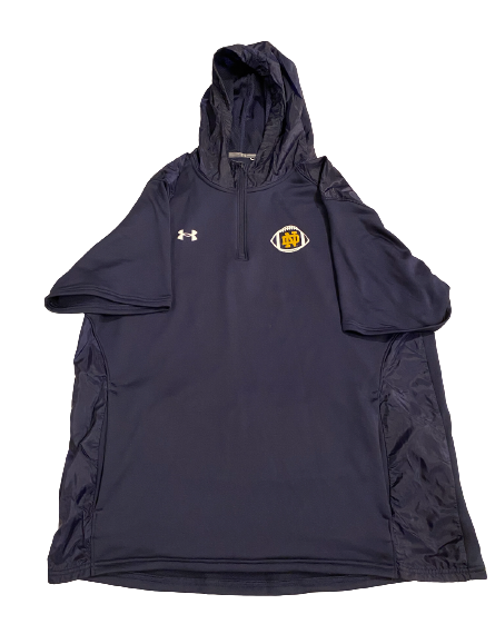 Mike McCray Notre Dame Football Under Armour Quarter-Zip Short Sleeve Hoodie (Size 2XL)