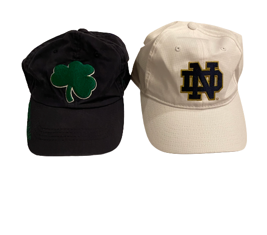 Mike McCray Notre Dame Football Set of (2) Under Armour Hats