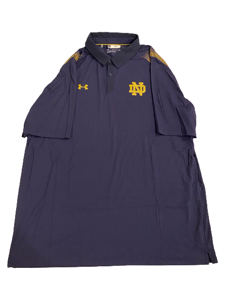 Mike McCray Notre Dame Football Under Armour Travel Polo (Size 2XL)