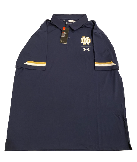 Mike McCray Notre Dame Football Under Armour Travel Polo (Size 2XL)