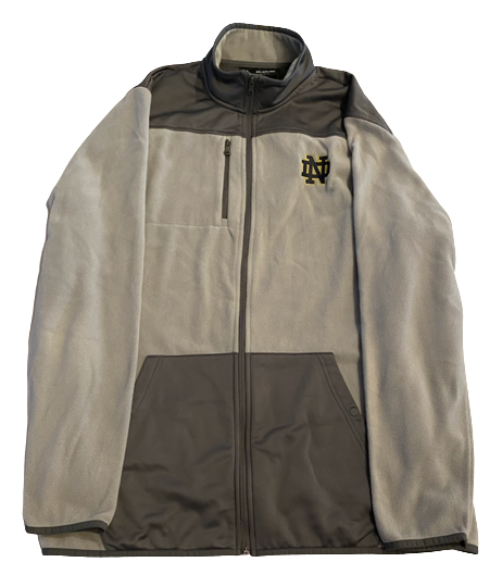 Mike McCray Notre Dame Football Under Armour Fleece Jacket (Size 2XL)