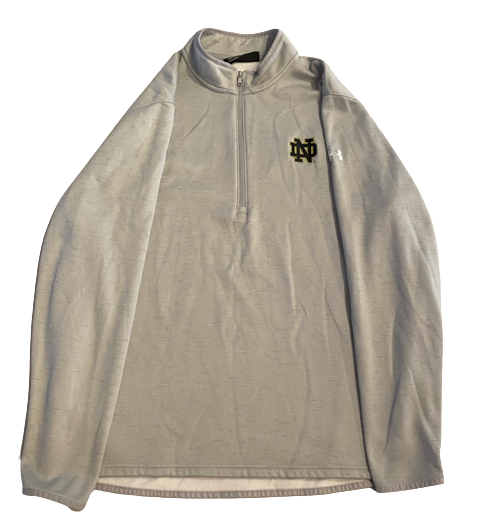 Mike McCray Notre Dame Football Under Armour Quarter-Zip Pullover (Size 2XL)