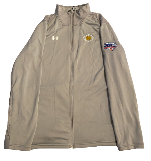 Mike McCray Notre Dame Football Exclusive Under Armour PlayStation Fiesta Bowl Jacket (Size 2XL)
