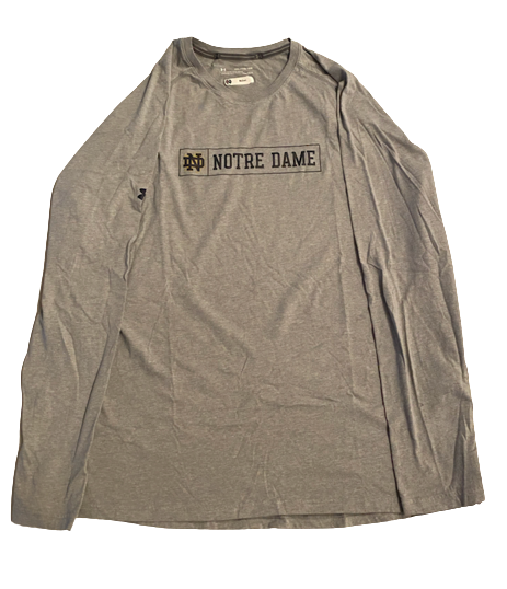 Mike McCray Notre Dame Football Under Armour Long Sleeve Shirt (Size 2XL)